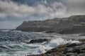 Sea in tempest on rocks