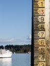 Sea tide depth measure in bay Royalty Free Stock Photo