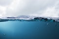 The sea at the time of the storm caused beautiful waves