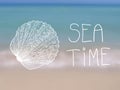 Sea time summer vector poster Royalty Free Stock Photo