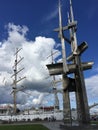 Monument of Sailors and Dar Pomorza, Gdynia, Poland Royalty Free Stock Photo