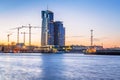 Sea Towers skyscraper at sunset Royalty Free Stock Photo