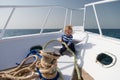 Sea trip concept. Small kid enjoy sea trip on boat. Boy sailor on sea trip. Sea trip and cruise. Let your dreams set Royalty Free Stock Photo