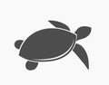 Sea turtle black icon