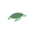 Sea turtle graphic design template vector isolated Royalty Free Stock Photo