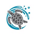 Sea turtle icon Royalty Free Stock Photo