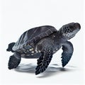 Sea turtle isolated on a white background. Generative AI Royalty Free Stock Photo