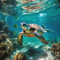 Sea turtle Made With Generative AI illustration