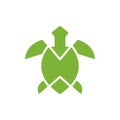 sea turtle ocean animal logo design vector Royalty Free Stock Photo