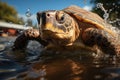 Sea Turtle swimming Royalty Free Stock Photo