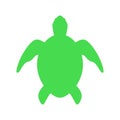 Sea turtle. Turtle silhouette. Vector icon isolated on white Royalty Free Stock Photo