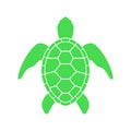 Sea turtle. Turtle silhouette. Vector icon isolated on white