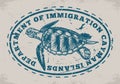 Sea turtle vintage monochrome logotype