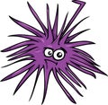 Sea urchin cartoon illustration