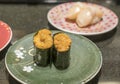 Sea urchin roe japanese sushi uni gunkanmaki Royalty Free Stock Photo