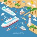 Sea vacation and ships concept Royalty Free Stock Photo