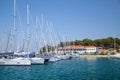 View of the pier with yachts, Marina Port Porec Istrian Peninsula, Croatia, Europe Royalty Free Stock Photo