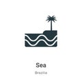 Sea vector icon on white background. Flat vector sea icon symbol sign from modern brazilia collection for mobile concept and web Royalty Free Stock Photo