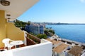 The sea view balcony at luxury hotel