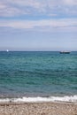 Sea view with boat and yacht