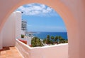 The sea view from a building of luxury hotel