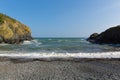 Sea view from Cadgwith village Cornwall England UK the Lizard Peninsula Royalty Free Stock Photo