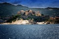 Sea view at Calvi old town on Corsica island in France Royalty Free Stock Photo