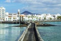 sea view at Castle of San Gabriel and Arrrecife, Lanzarote, Canary Islands