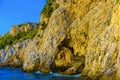 Sea view of cave in rock Royalty Free Stock Photo