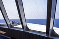 Sea view from a dirty cruise Royalty Free Stock Photo