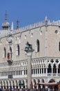 Sea view on Doge`s Palace Palazzo Ducale and Column of San Marco, Venice, Italy Royalty Free Stock Photo