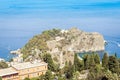 Sea view with famous island Isola Bella from Taormina, Sicily, Italy Royalty Free Stock Photo