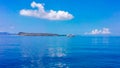 The sea view from the ferry's deck to Sumbawa Island