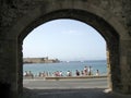 Sea view through the fortress gate.