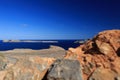 Sea view from the fortress on the island Gramvousa Royalty Free Stock Photo