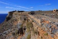 Sea view from the fortress on the island Gramvousa Royalty Free Stock Photo