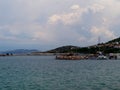 Sea view from the harbor of Old Phokaea. Agean sea. Royalty Free Stock Photo
