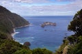 Sea view from a headland in the South Island Royalty Free Stock Photo