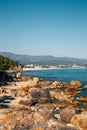 Sea view from Igari Anchor Observatory in Pohang, Korea Royalty Free Stock Photo