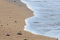 Sea view pebble beach and turquoise water tranquil scene Royalty Free Stock Photo