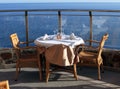 Sea view romantic restaurant Royalty Free Stock Photo