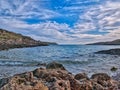 Sea view from the southest part of Greece Acrotainaros Royalty Free Stock Photo