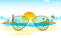 Sea View through Sun Glasses Royalty Free Stock Photo