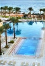 Sea view swimming pool hotel Egypt Royalty Free Stock Photo