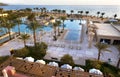 Sea view swimming pool hotel Egypt Royalty Free Stock Photo