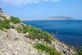 Sea view from the top of Cape Alchak in Crimea