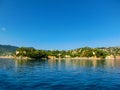 The sea view of town Rapallo in Liguria, Italy Royalty Free Stock Photo