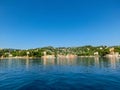 The sea view of town Rapallo in Liguria, Italy Royalty Free Stock Photo