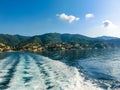 The sea view of town Rapallo in Liguria, Italy Royalty Free Stock Photo