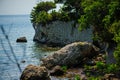 Sea view in Trieste, Italy, near Miramare castle